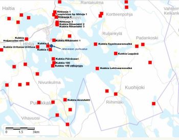 Kukkia havaintopisteet