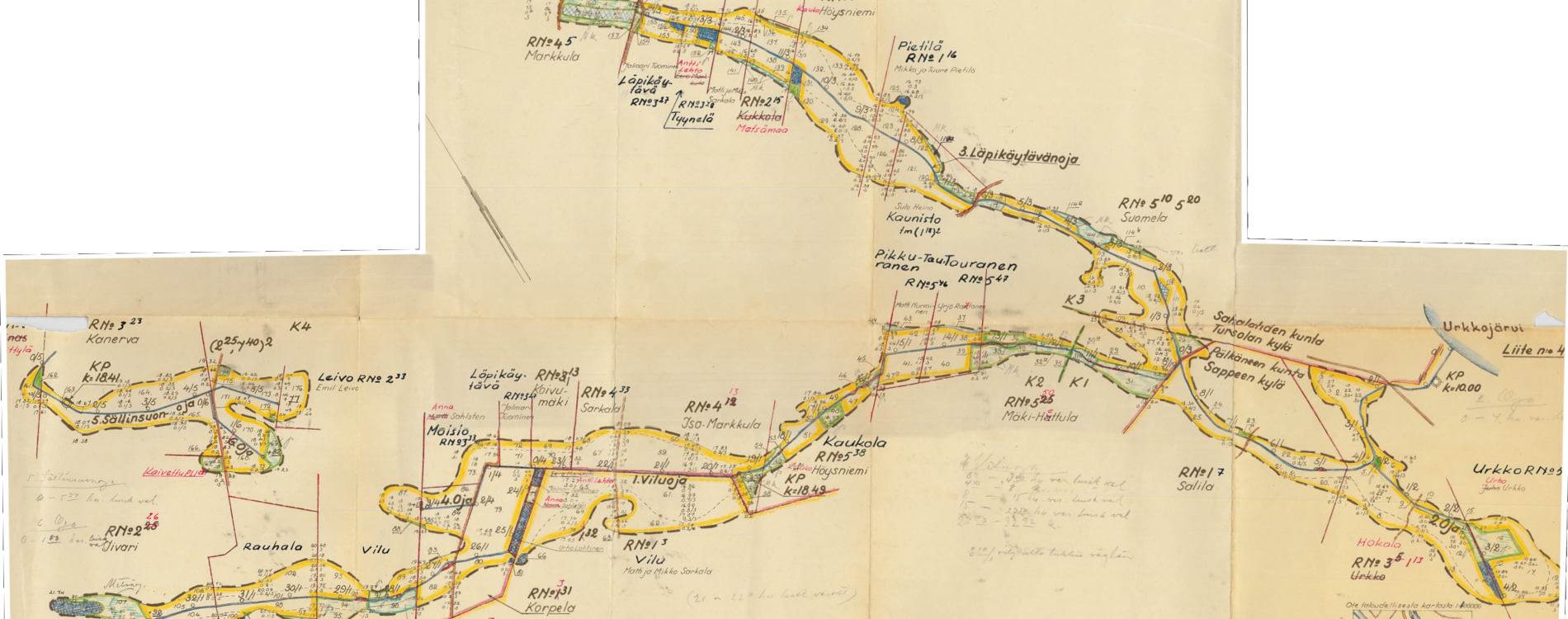 Ojitusyhteisön kartta