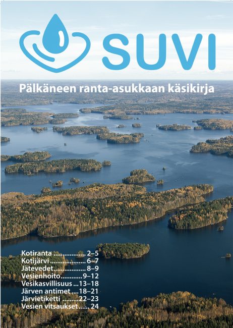 24-sivuinen opaskirjanen ranta-asukkaille on jaossa kesän tapahtumissa. Suvi